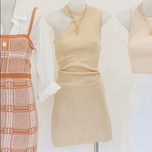 Verge Girl Dresses & Skirts - Verge Girl Natural Ribbed Knit Mini Dress